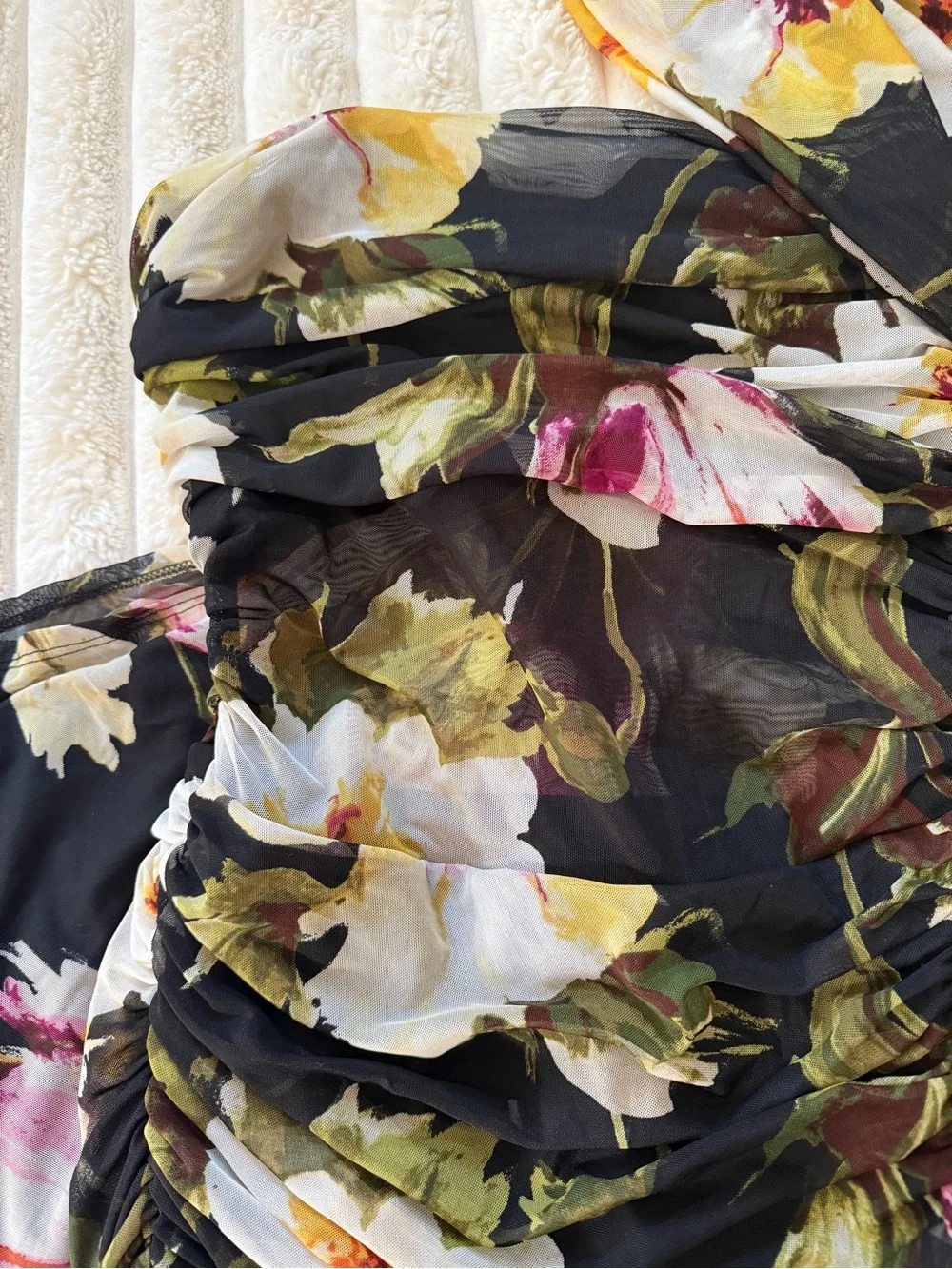 NWOT Abercrombie Mesh Floral Maxi